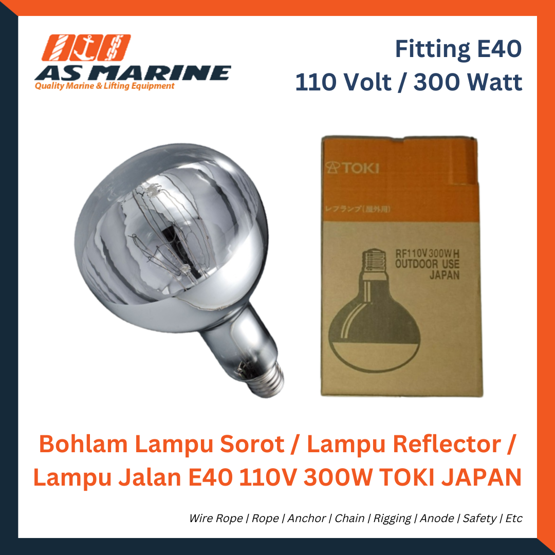 lampu reflector e40 110v 300w toki japan